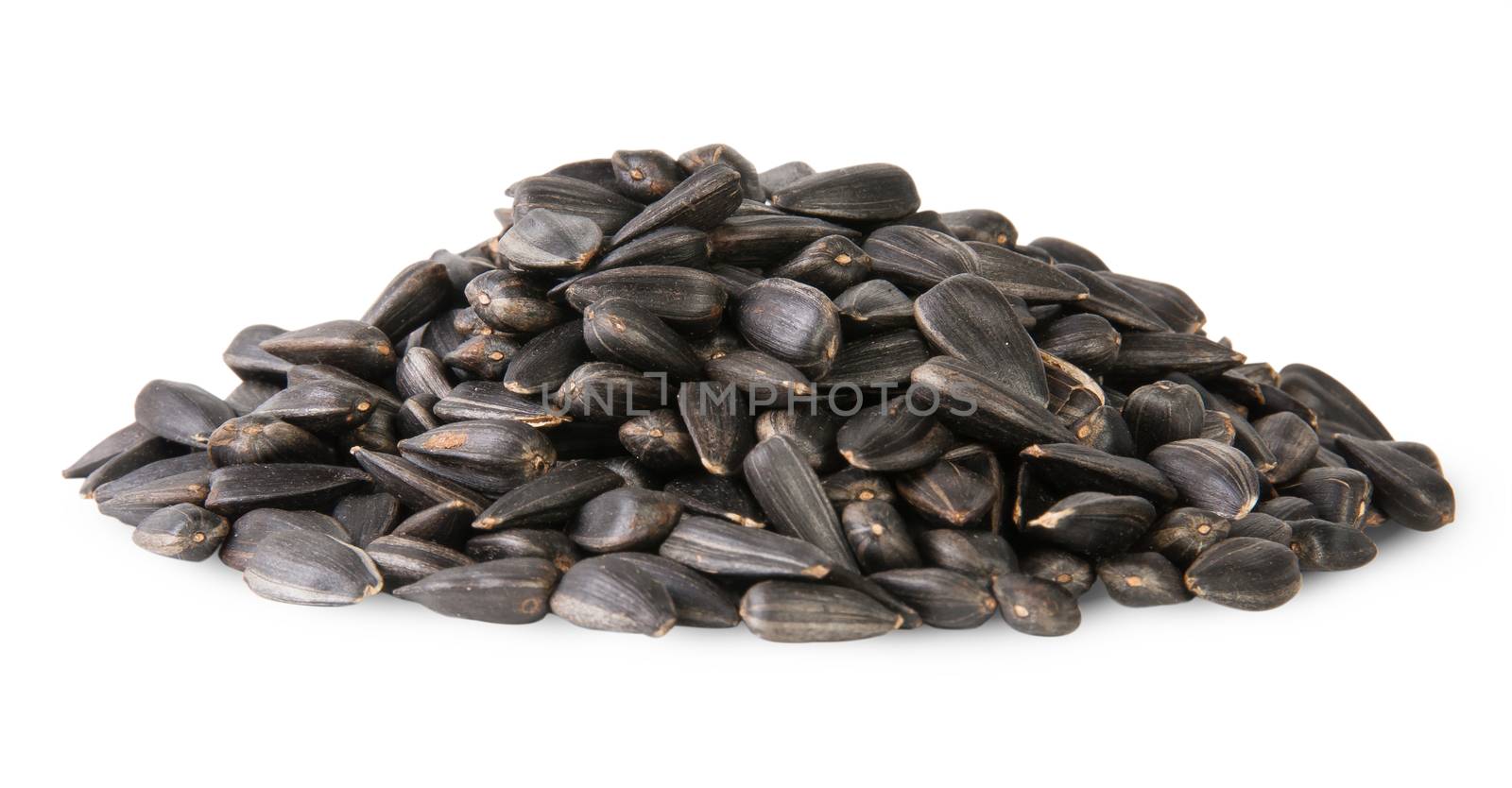 Pile Of Sunflower Seeds Isolated On White Background