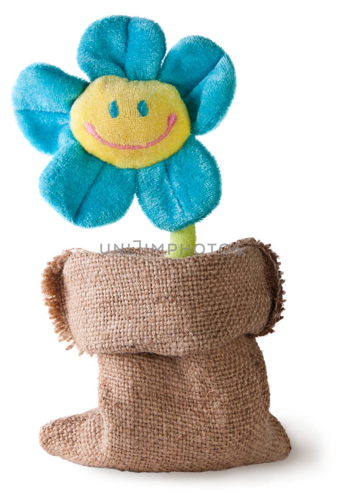 Plush flower in sack by Cipariss