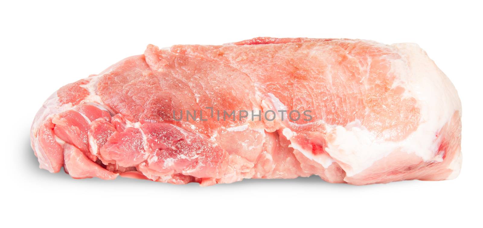 Raw Pork Fillet Isolated On White Background