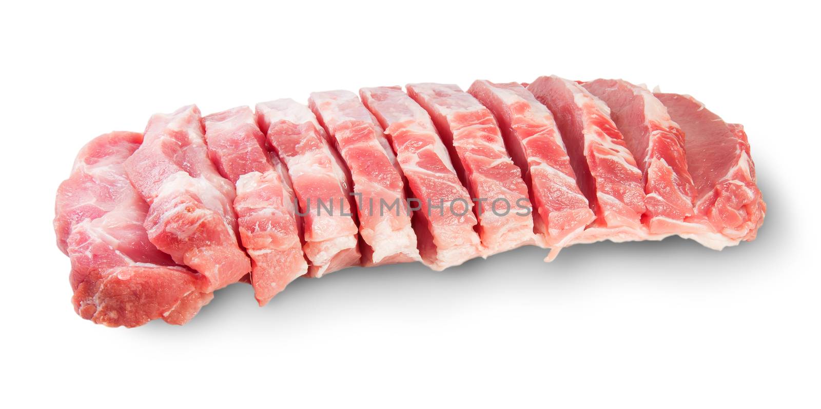Raw Sliced Pork Meat by Cipariss