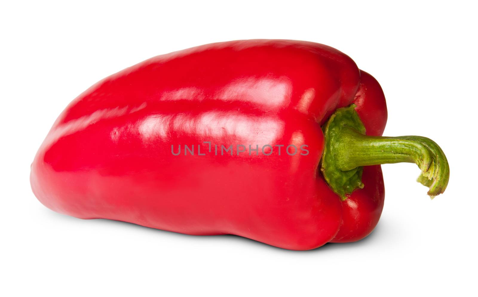 Red Bell Pepper Isolated On White Background