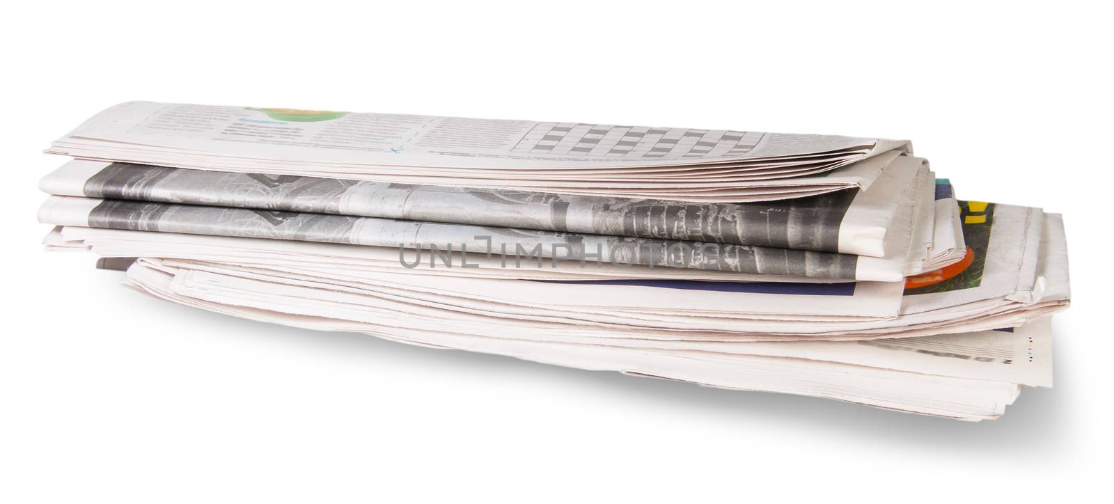 Rolled Of The Newspaper Isolated On White Background