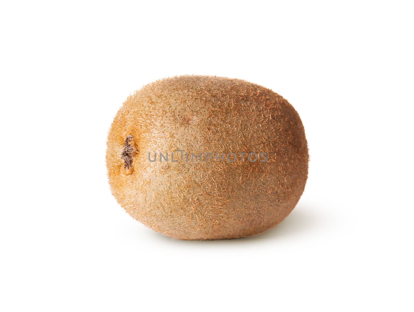 Single Of Juicy Kiwi Fruit Isolated On White Background