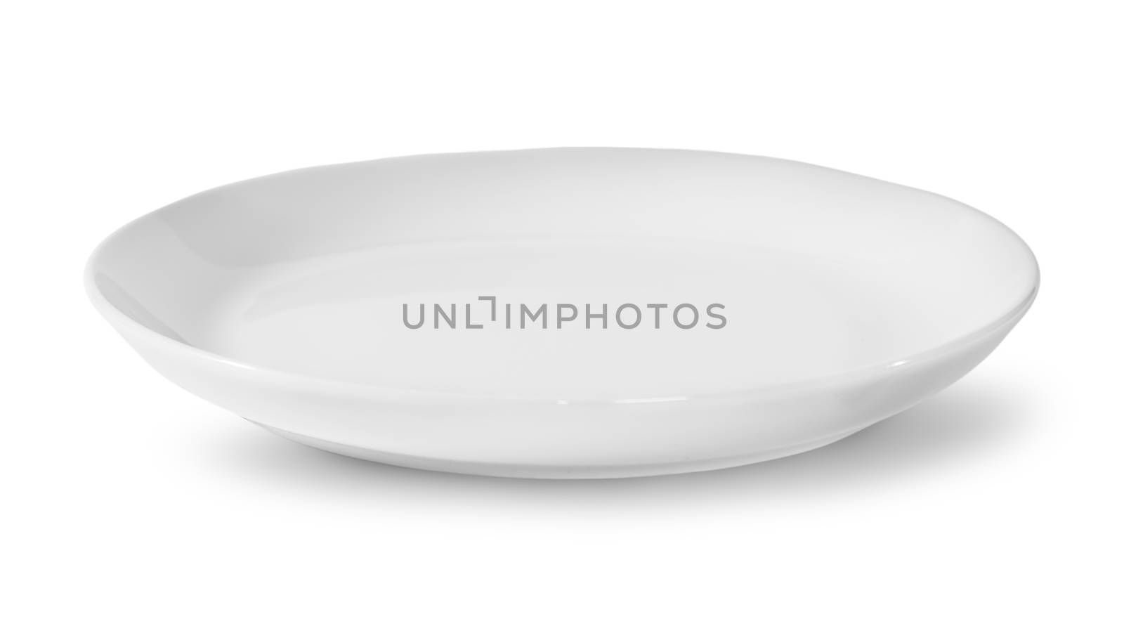 Single White Porcelain Plate by Cipariss