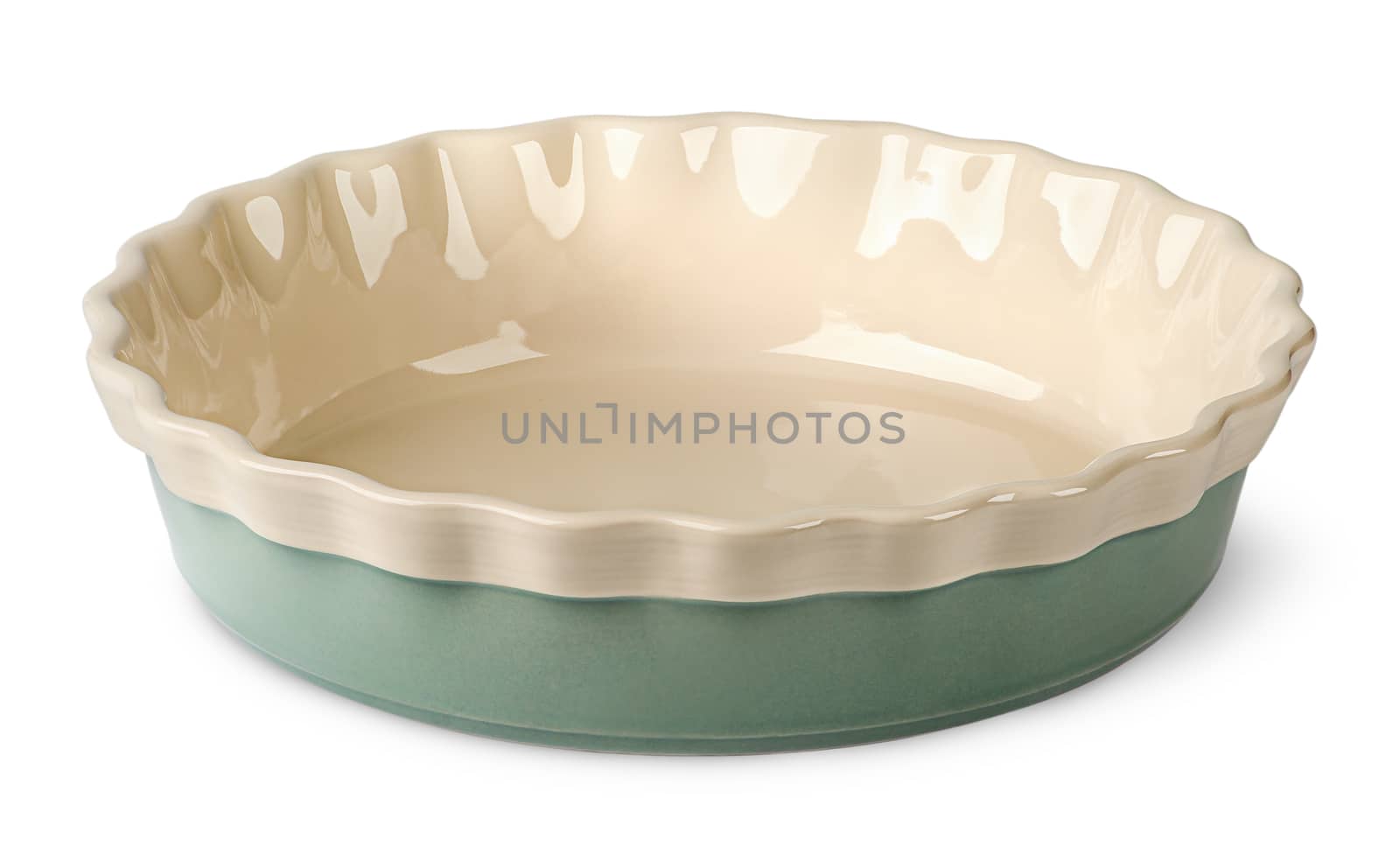 Turquoise and beige ceramic bowl by Cipariss