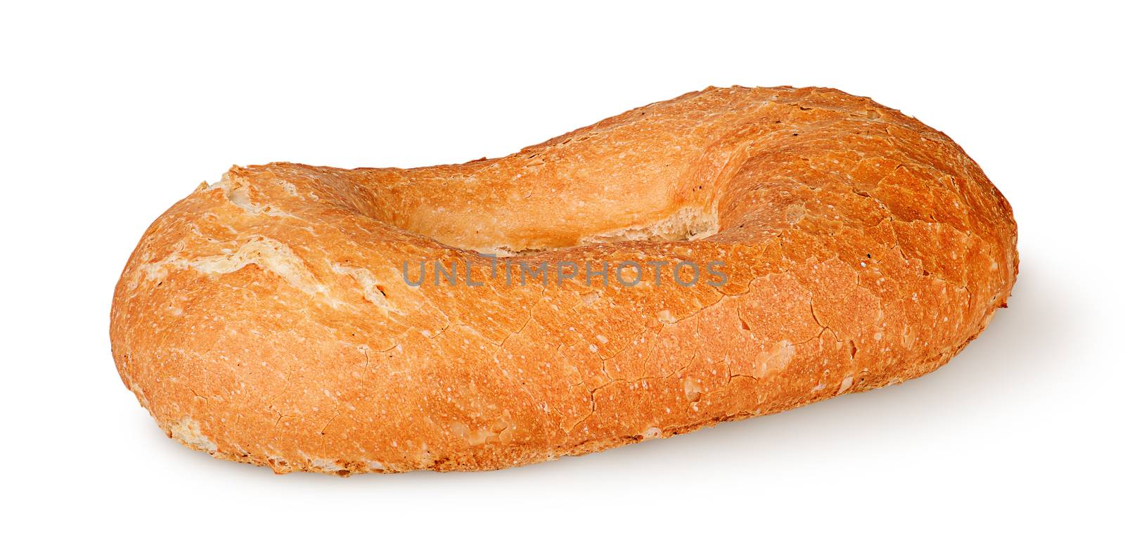 Traditional oriental pita bread isolated on white background