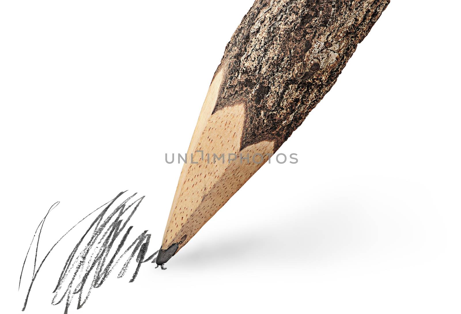 Writing unusual pencil in the form of logs by Cipariss
