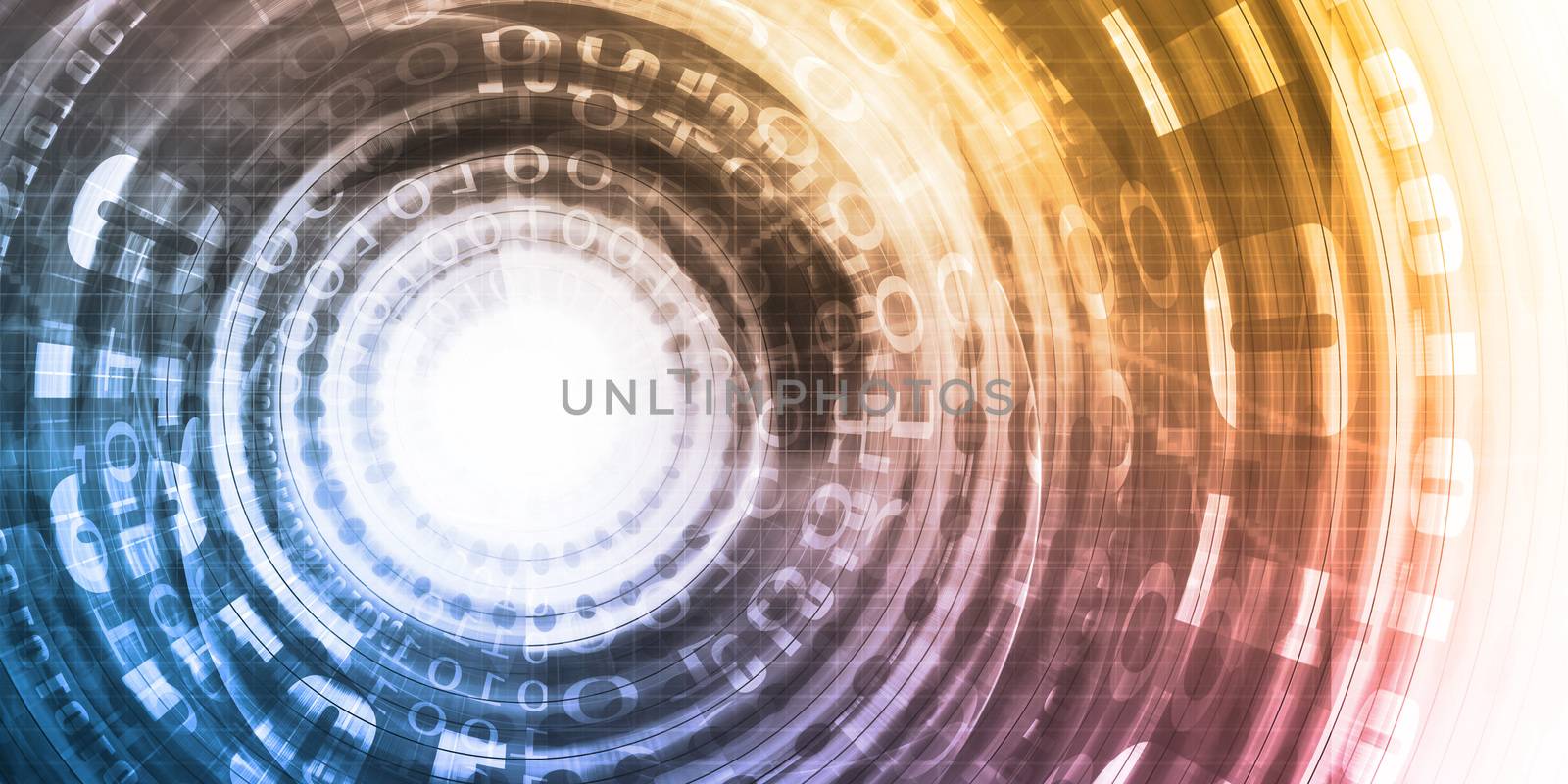 Binary Data Abstract Background for Digital Technology