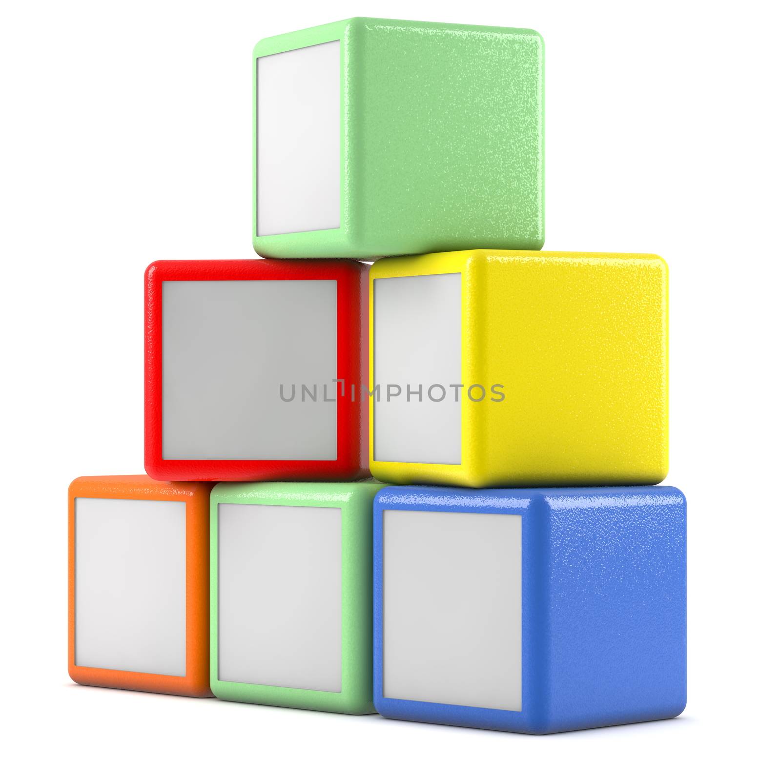 Square boxes on white background
