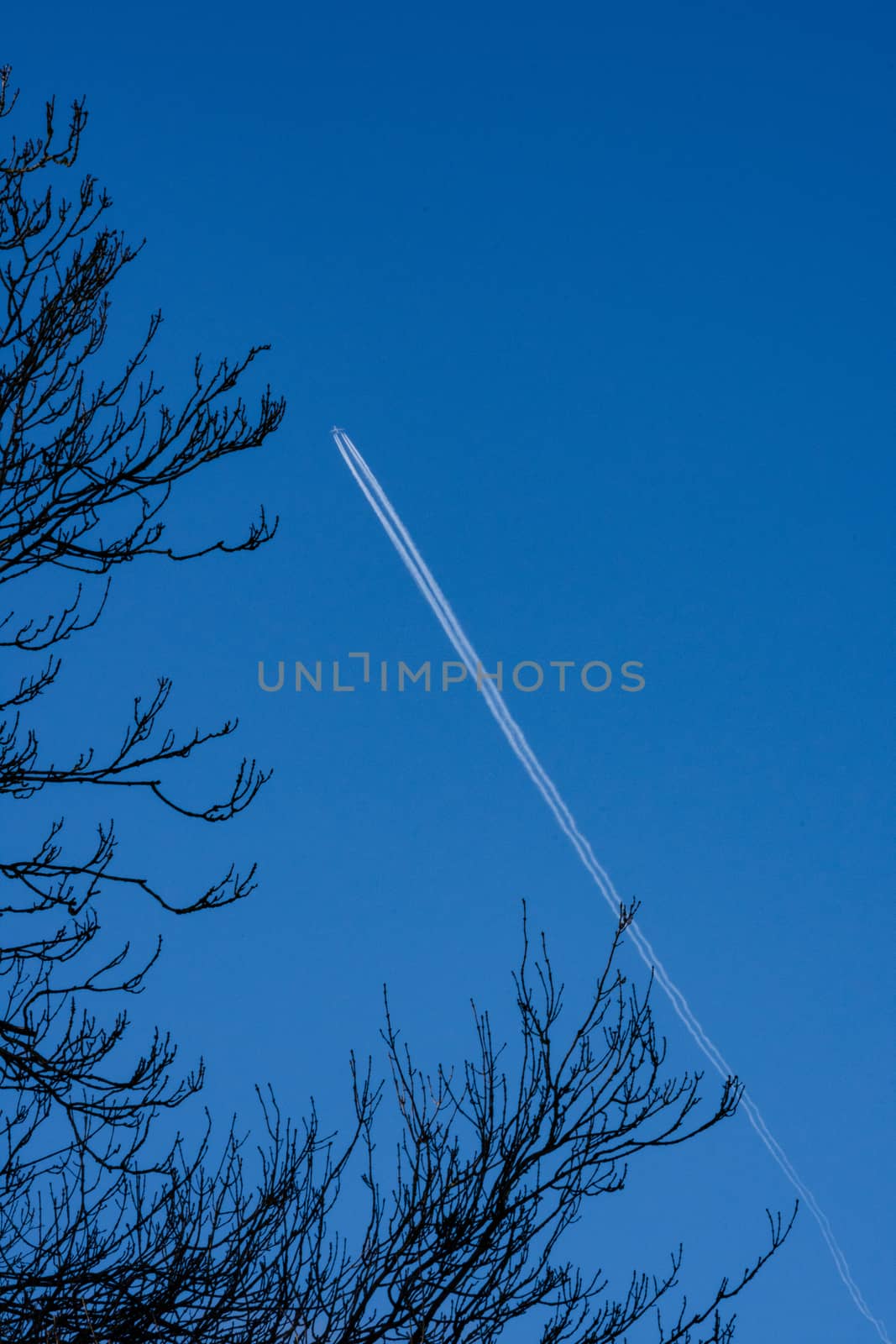 plane in the sky by mirekpesek