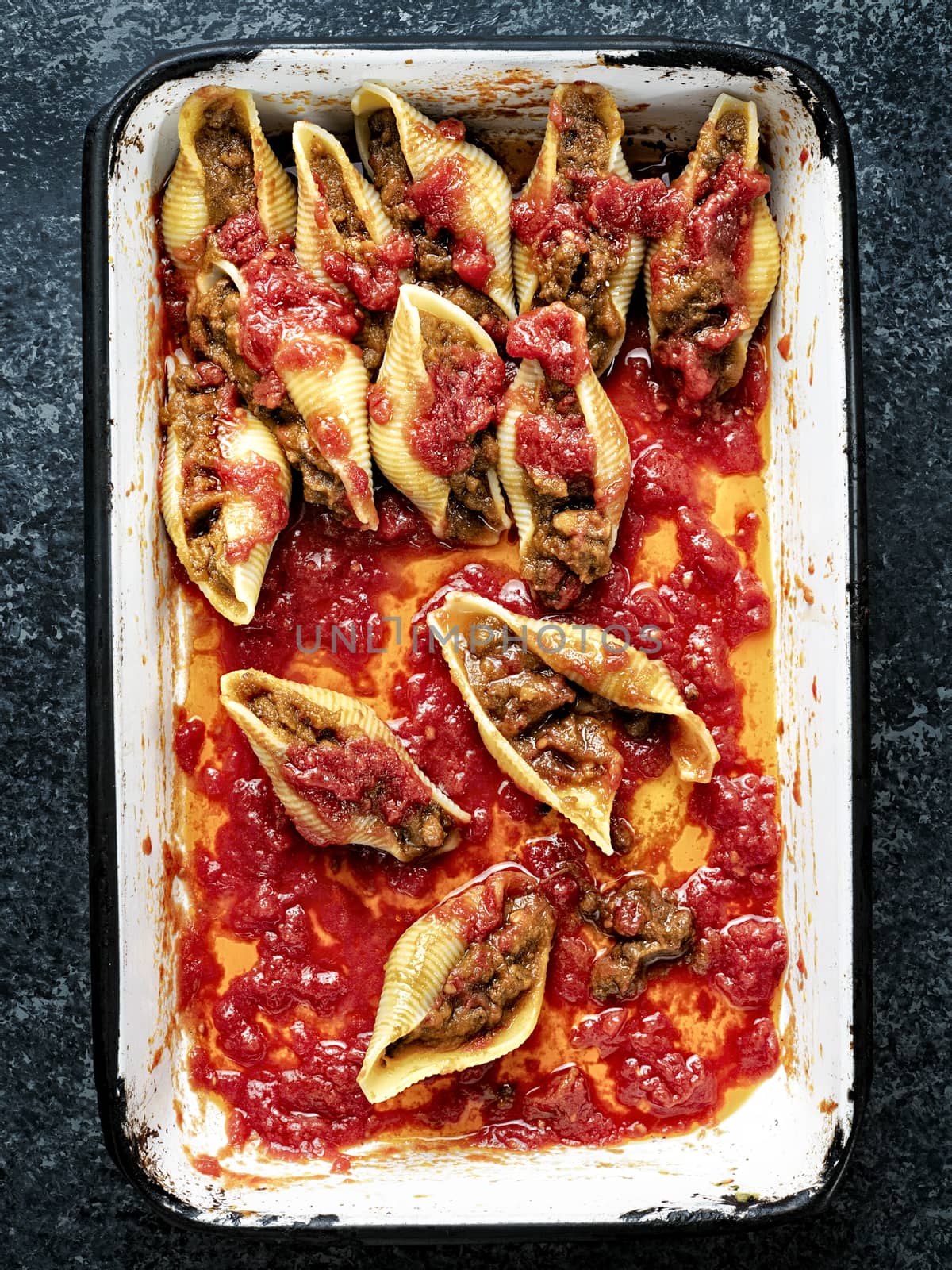 rustic italian stuffed conchiglie pasta by zkruger