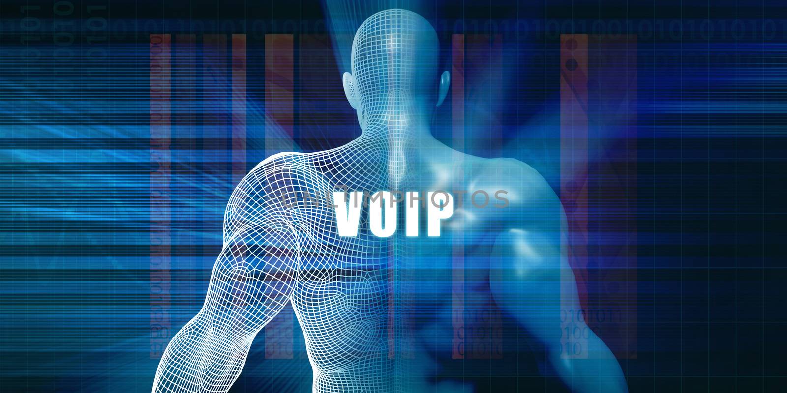 Voip as a Futuristic Concept Abstract Background