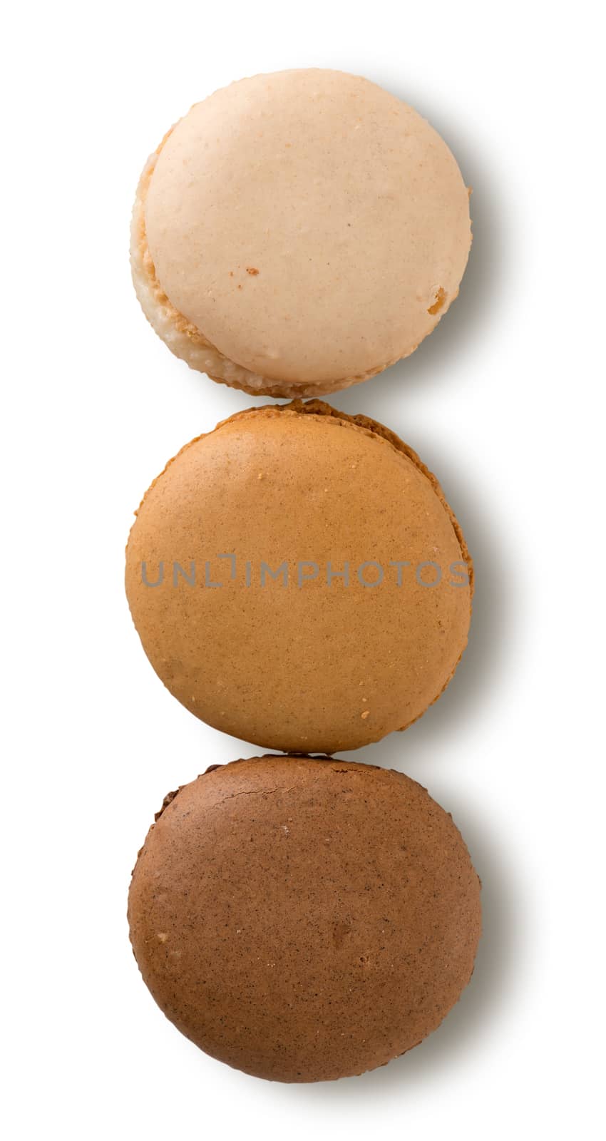 Brown macarons isolated by Givaga