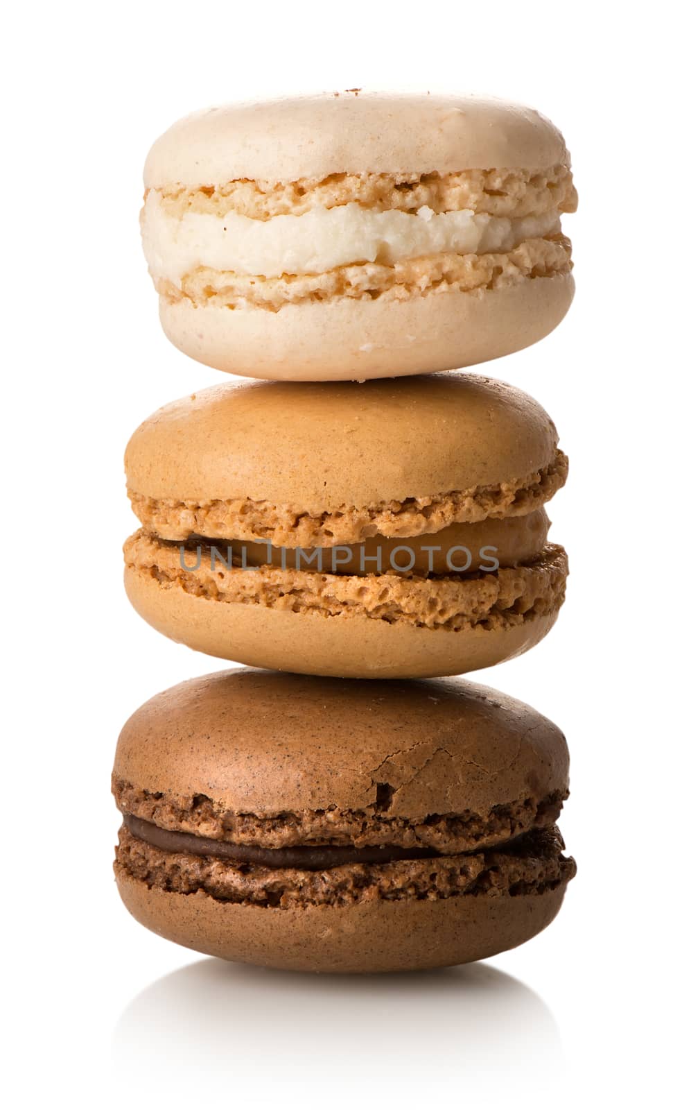 Caramel macarons isolated by Givaga