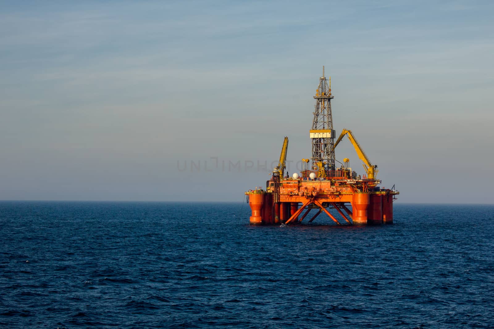 Oil Rig In North Sea