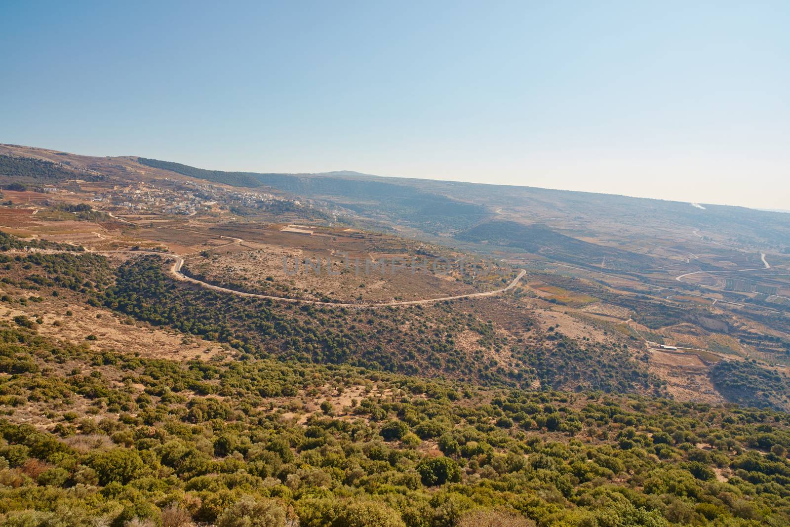 Golan villages at north Israel, aerial view