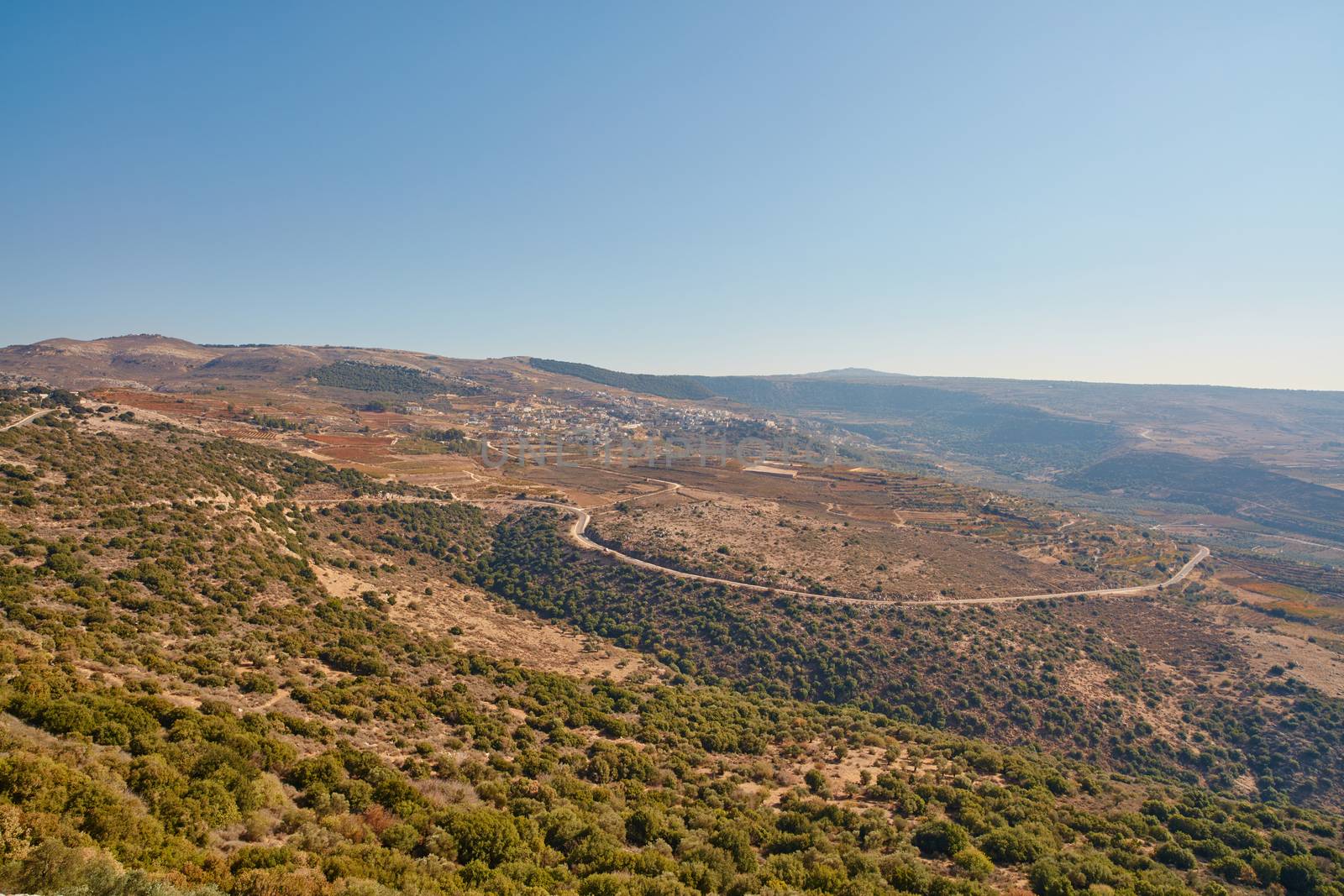 Golan villages at north Israel, aerial view