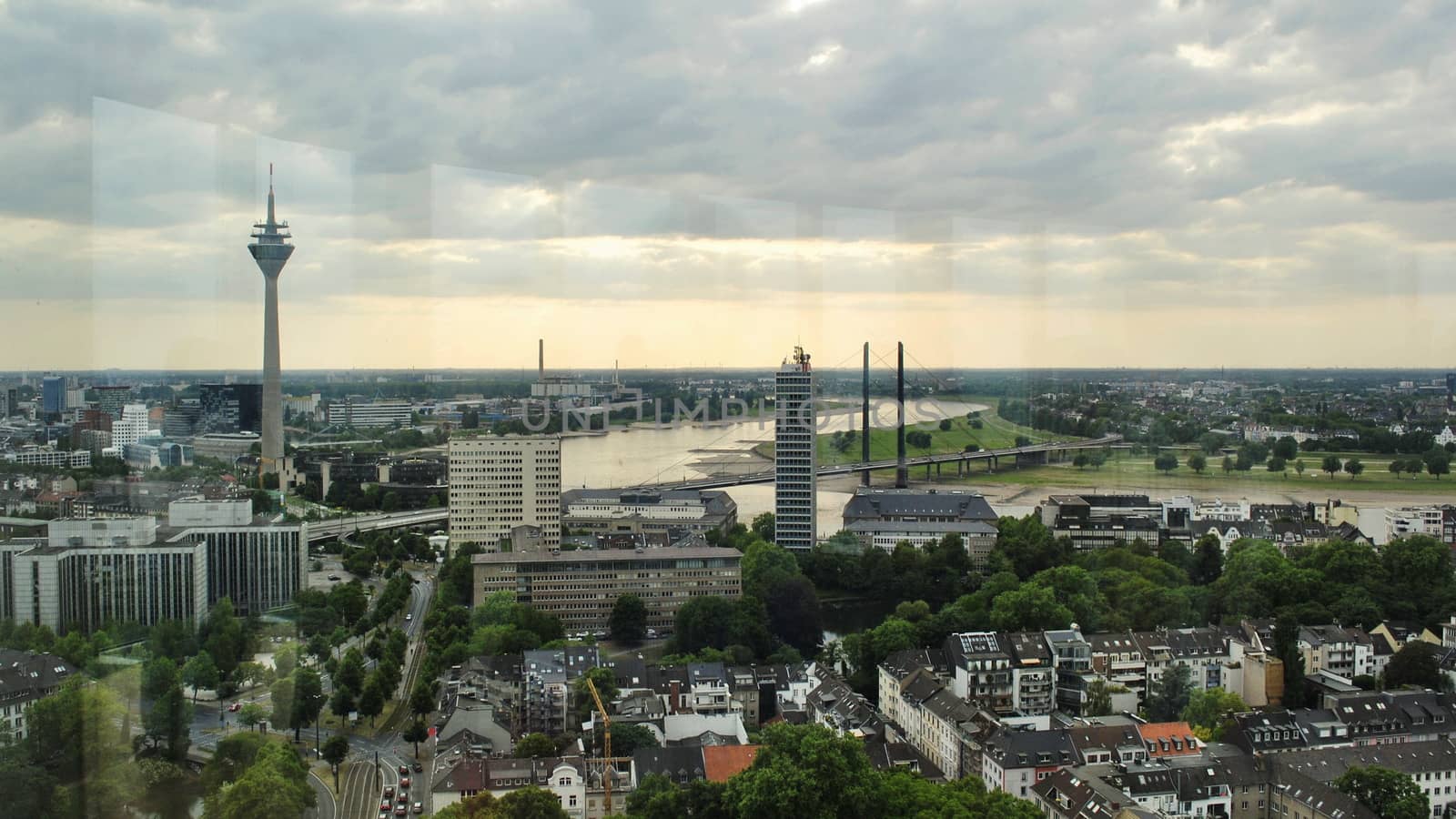 Bridge over the Rhine River in Dusseldorf by DaVidich