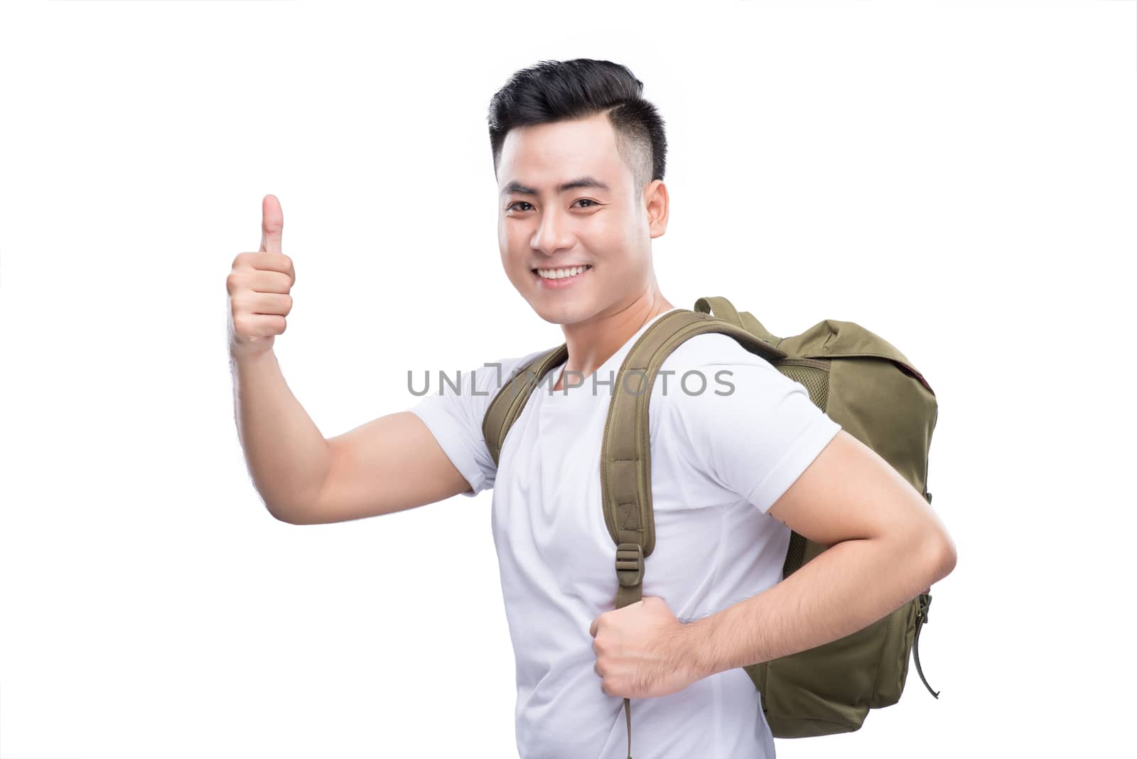 people, background, white, businessman, travel, man, happy, male, standing, business, isolated, asian, chinese, korean, winner, selfie, traveler, person, plane, adult, online, winning, looking, good, backpack, asia