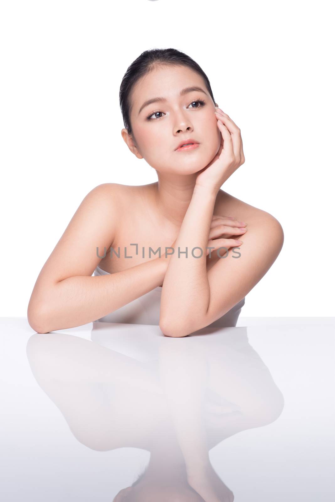 Youth and Skin Care Concept. Beauty Spa Asian Woman with perfect by makidotvn