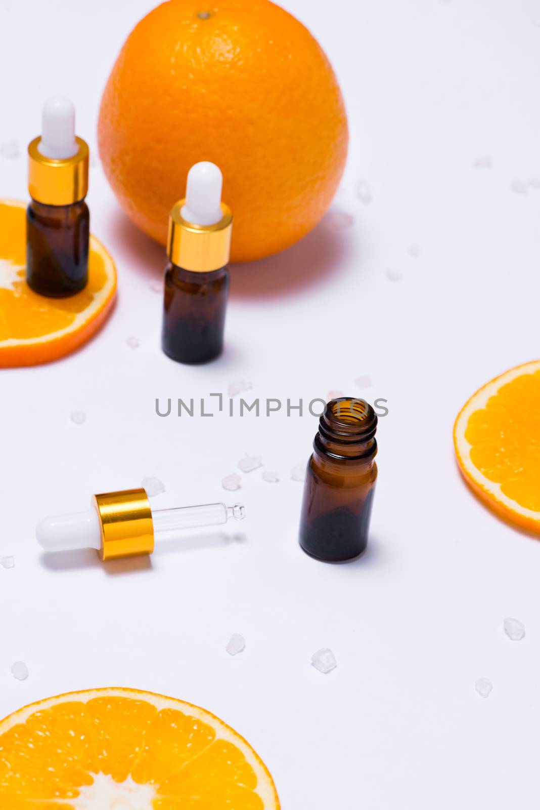 Branding mock-up. Natural essential oil, Cosmetic bottle contain by makidotvn