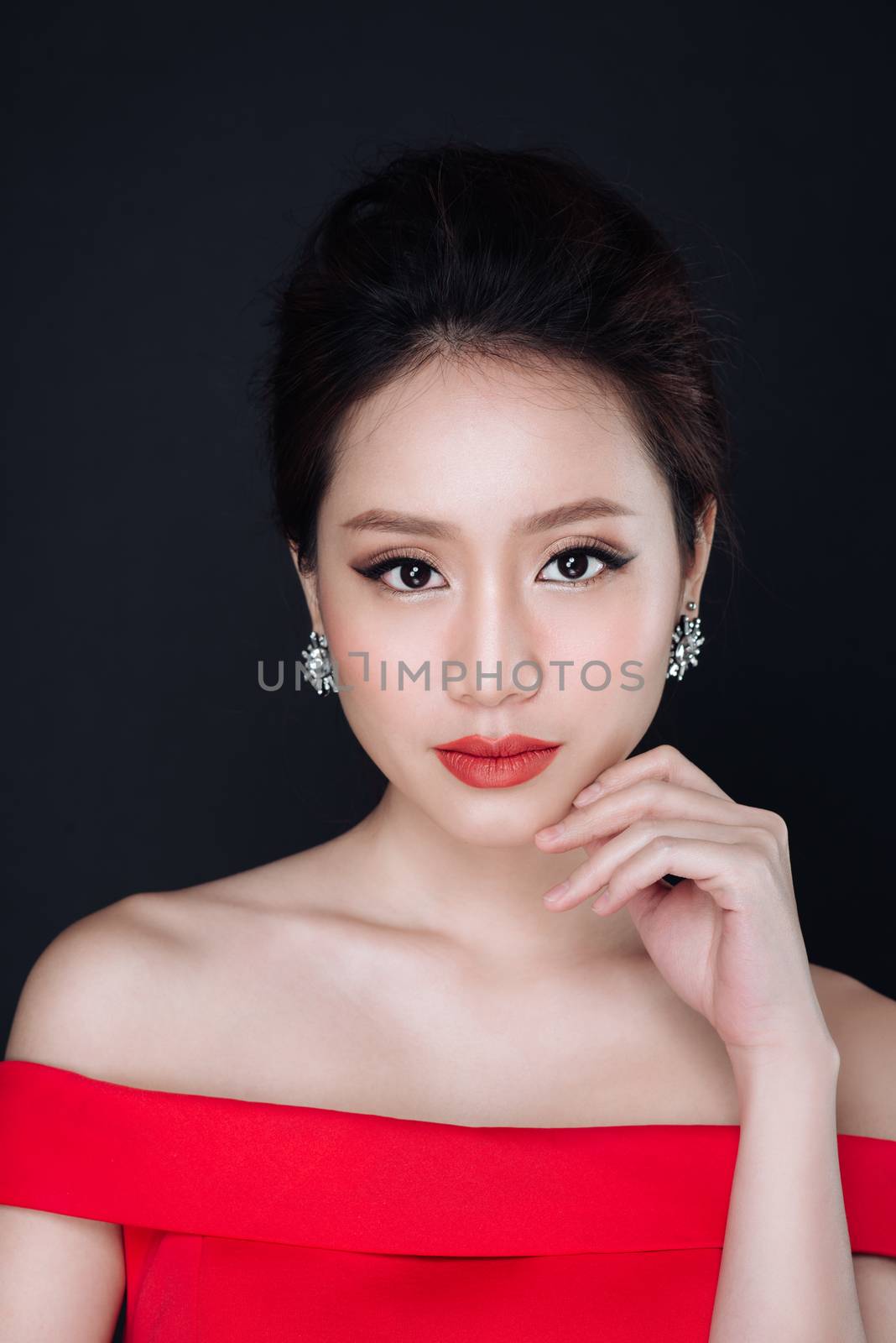 Sensual glamour portrait of beautiful asian woman model lady wit by makidotvn