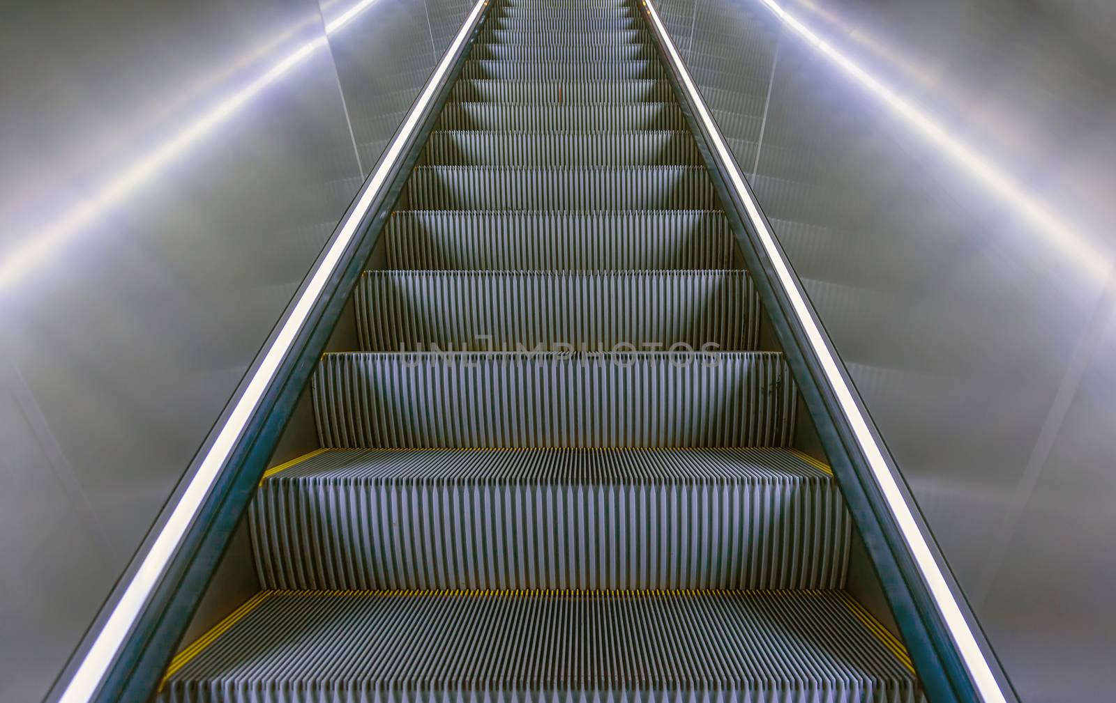 Close up escalator in subway in New York