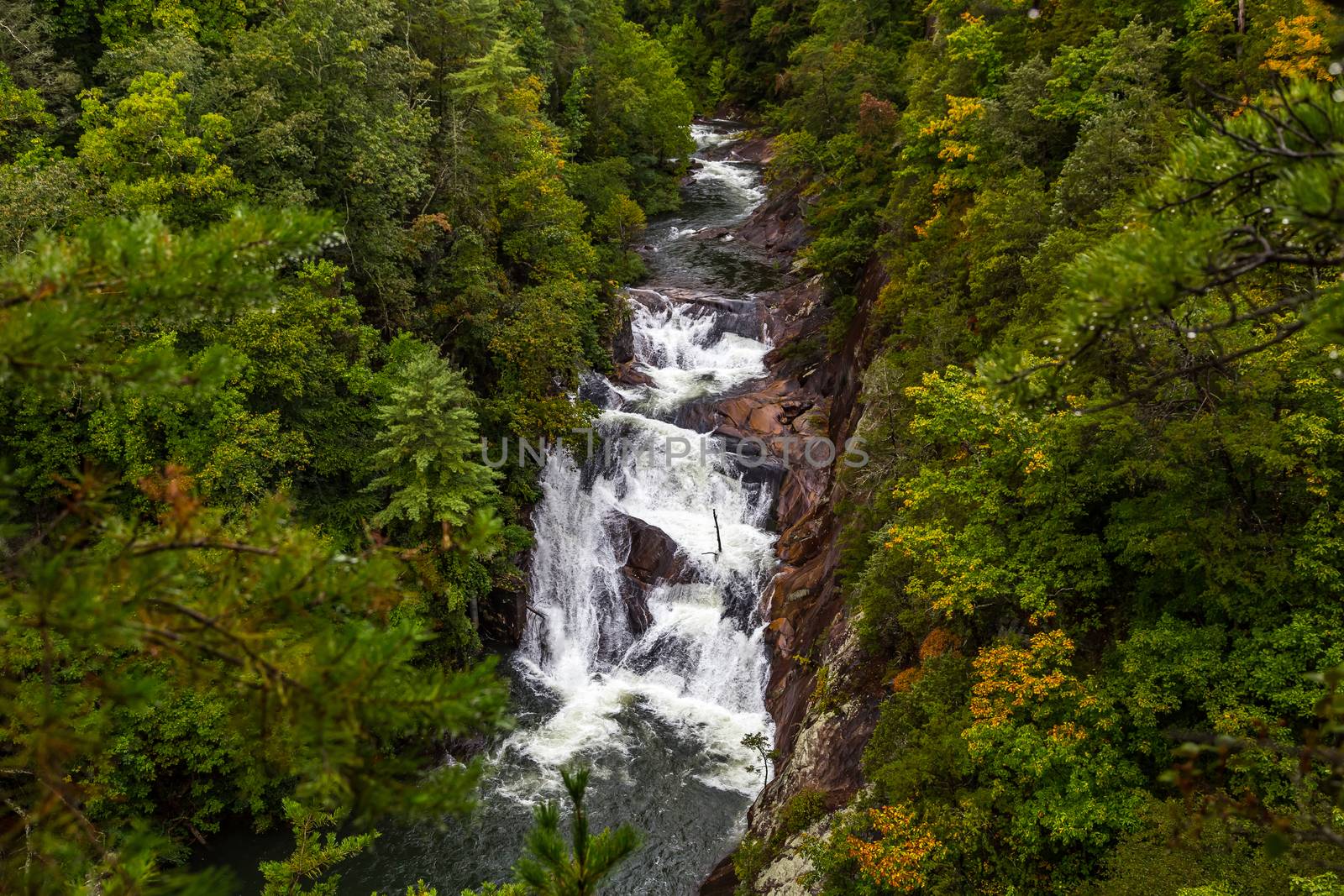 One of the most spectacular canyons in the eastern U.S., Tallulah Gorge is two miles long and nearly 1,000 feet deep.