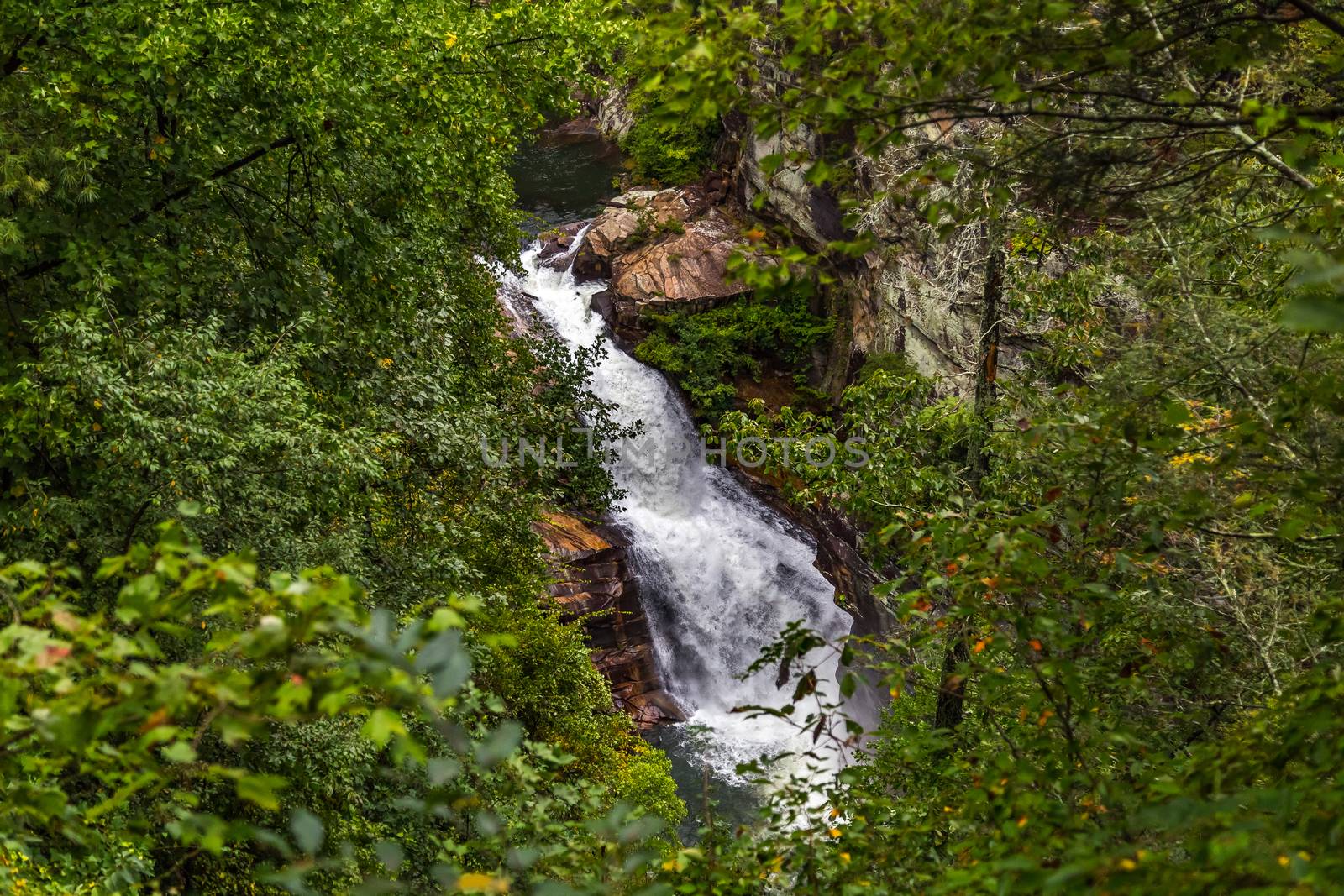 One of the most spectacular canyons in the eastern U.S., Tallulah Gorge is two miles long and nearly 1,000 feet deep.