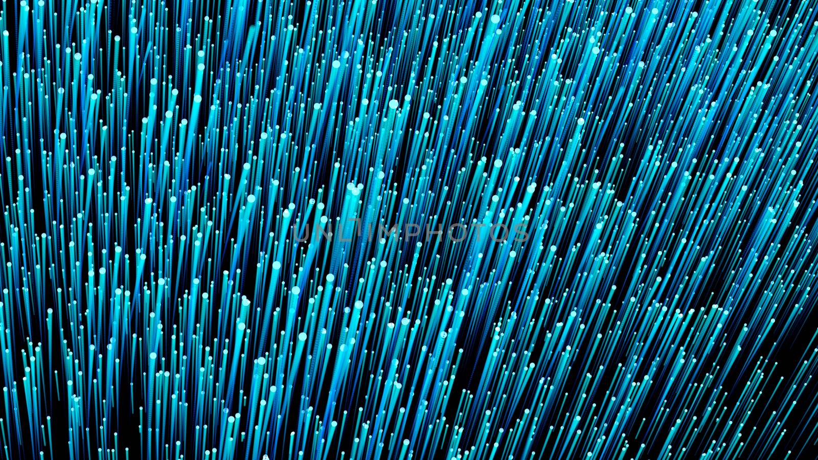 Optical fiber network cable. Abstract background. 3d rendering