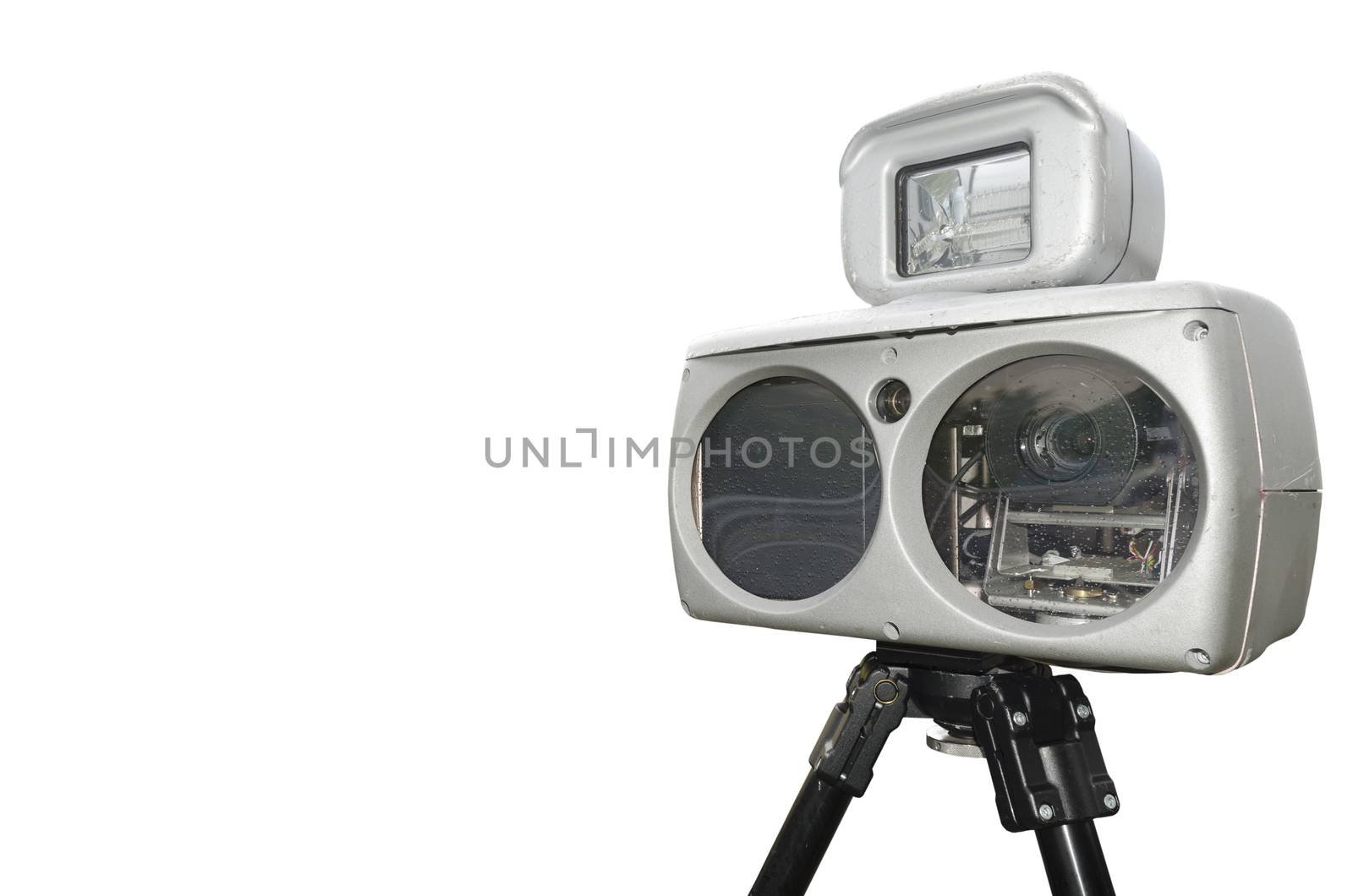 speed camera isolated on a white background