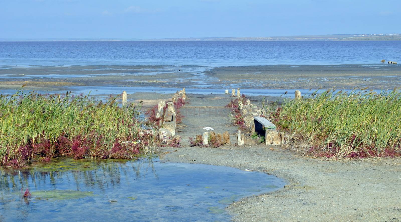 Kuyalnik estuary near Odessa in Ukraine