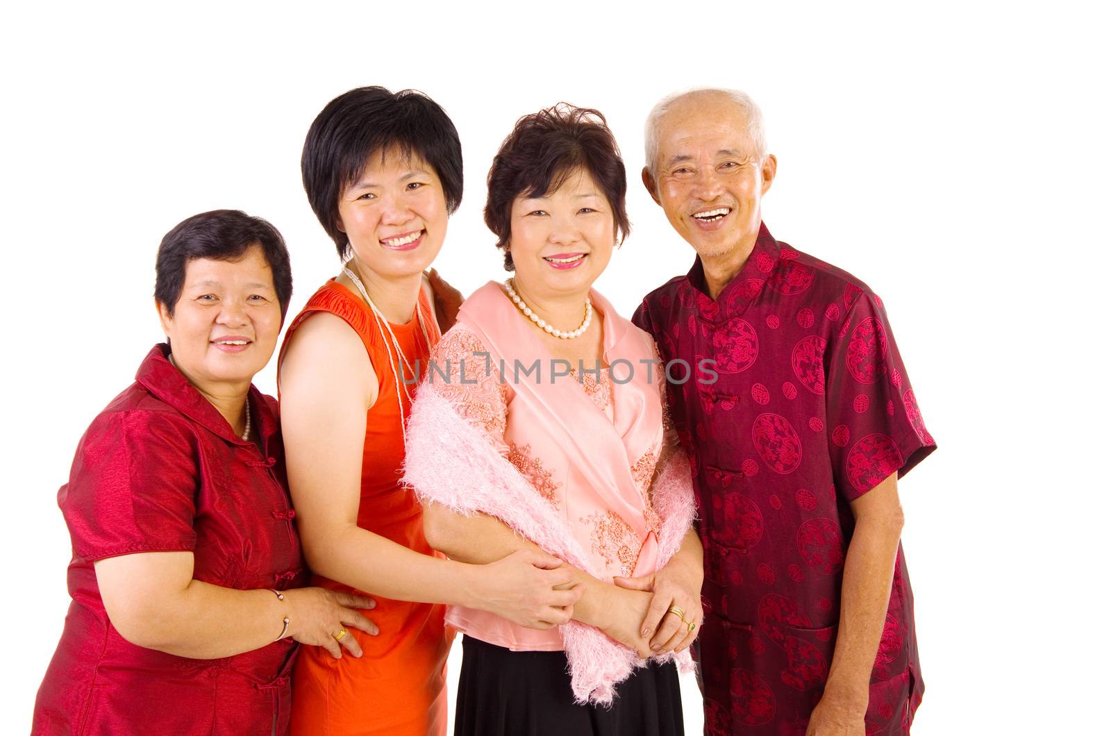 asian family celebrate chinese new year