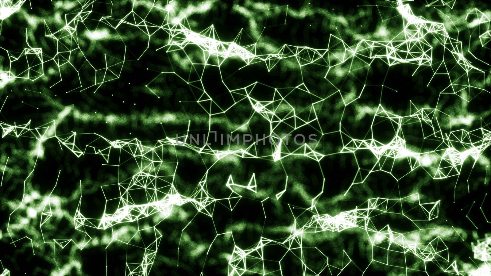 Abstract background with glow network connection. 3d rendering