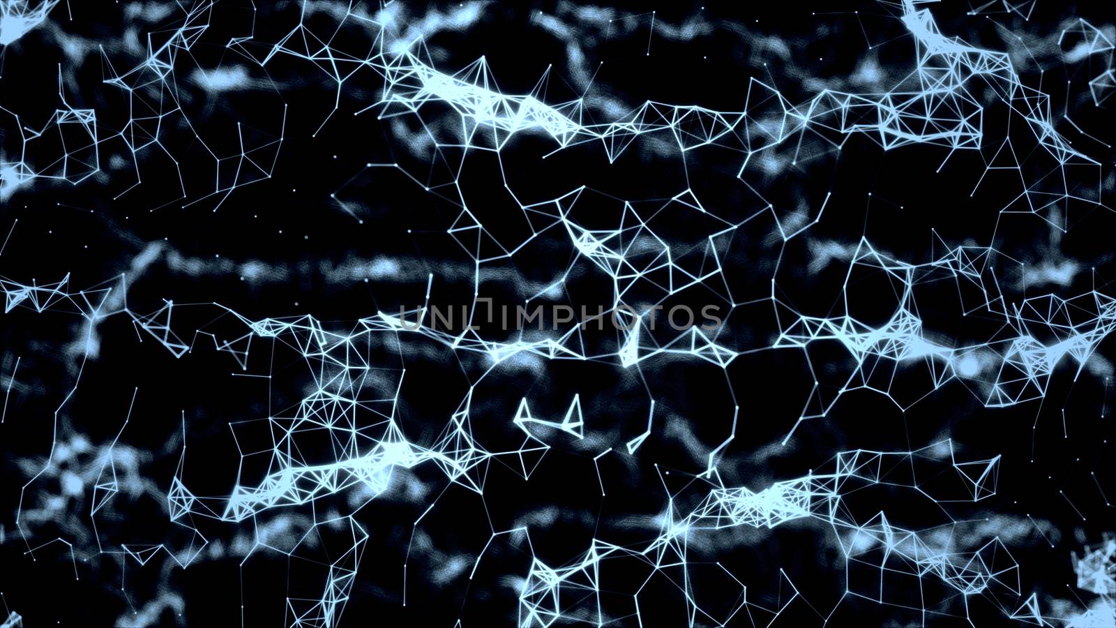 Abstract background with glow network connection. 3d rendering