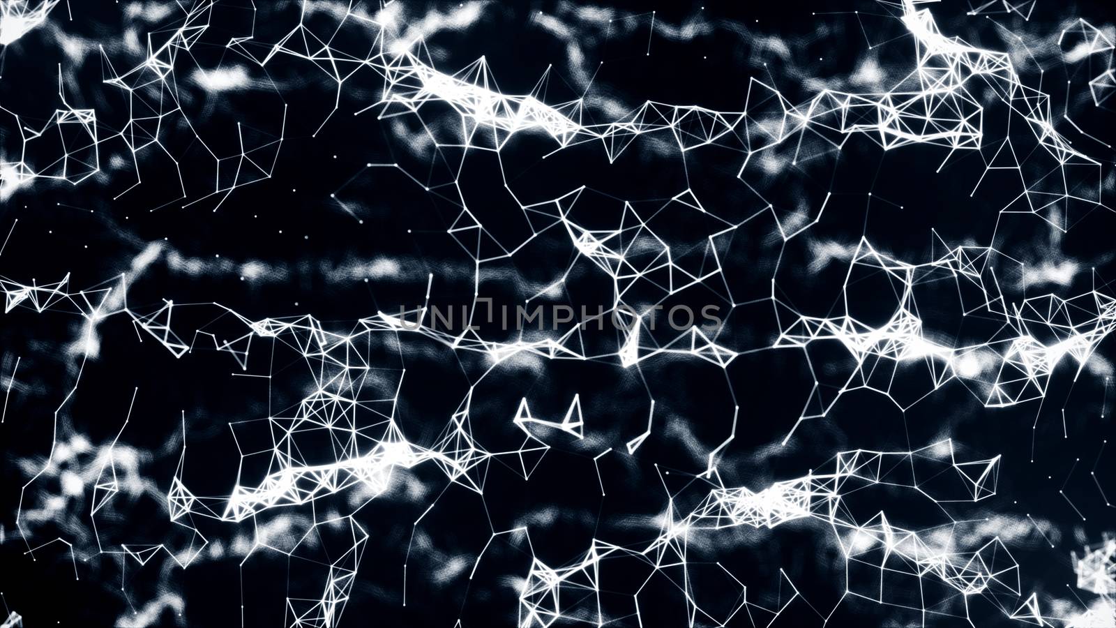 Abstract background with glow network connection. 3d rendering