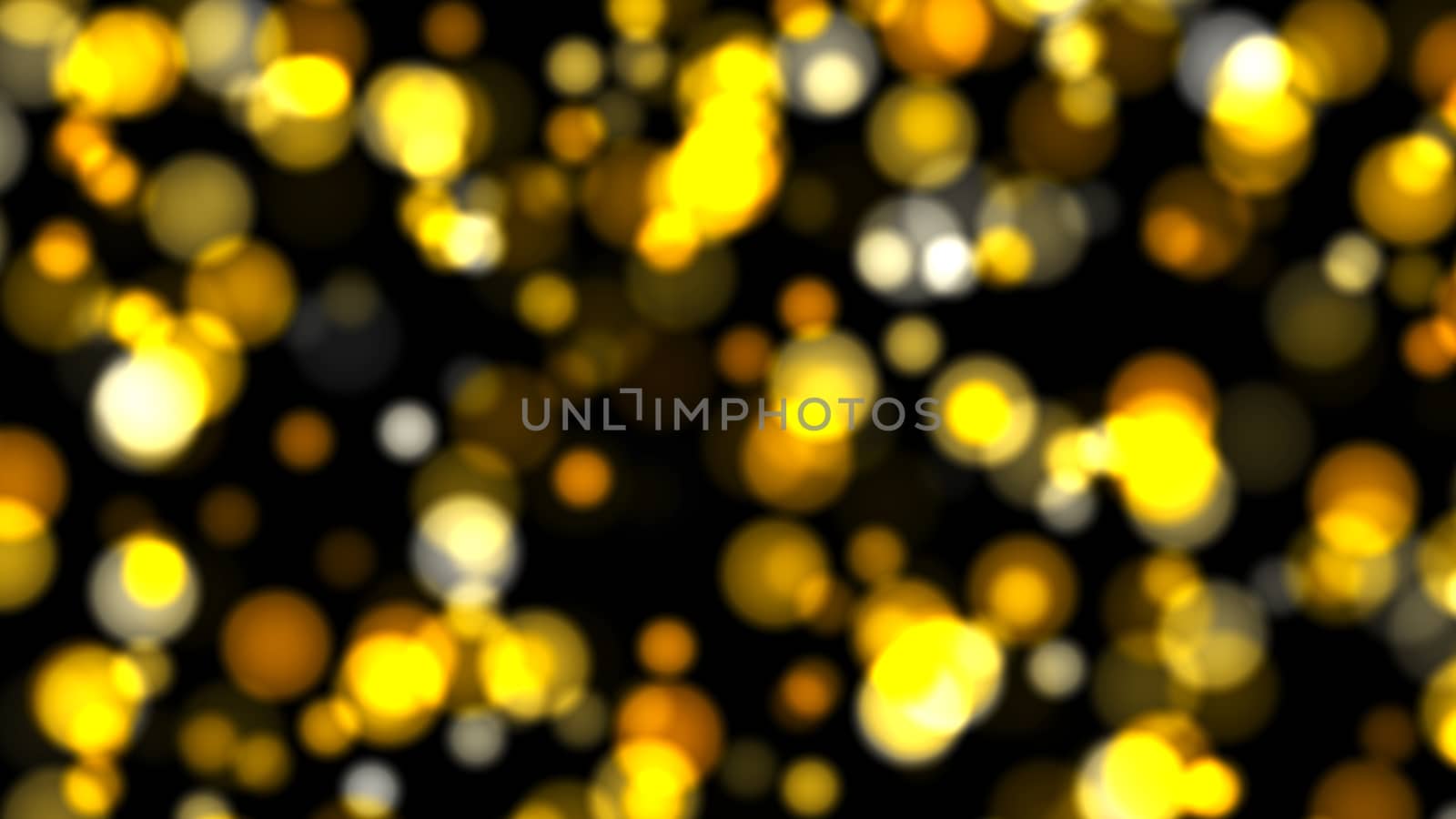 Abstract background with gold bokeh. 3d rendering