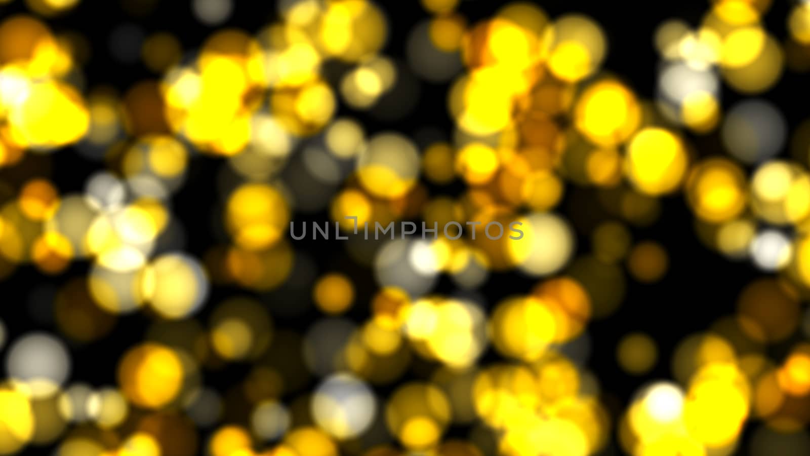 Abstract background with gold bokeh. 3d rendering