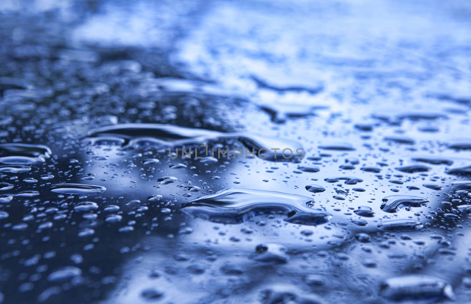 Drops of water on glass