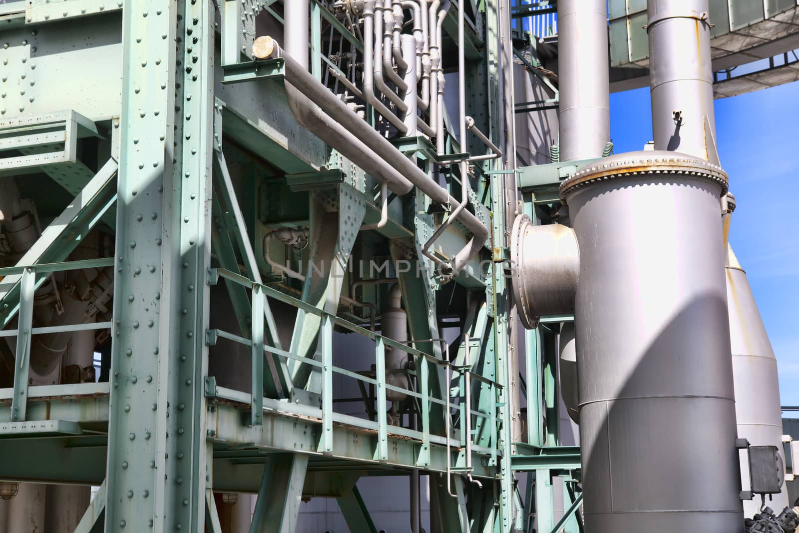 Detailed industrial background of heavy industry chemical factory