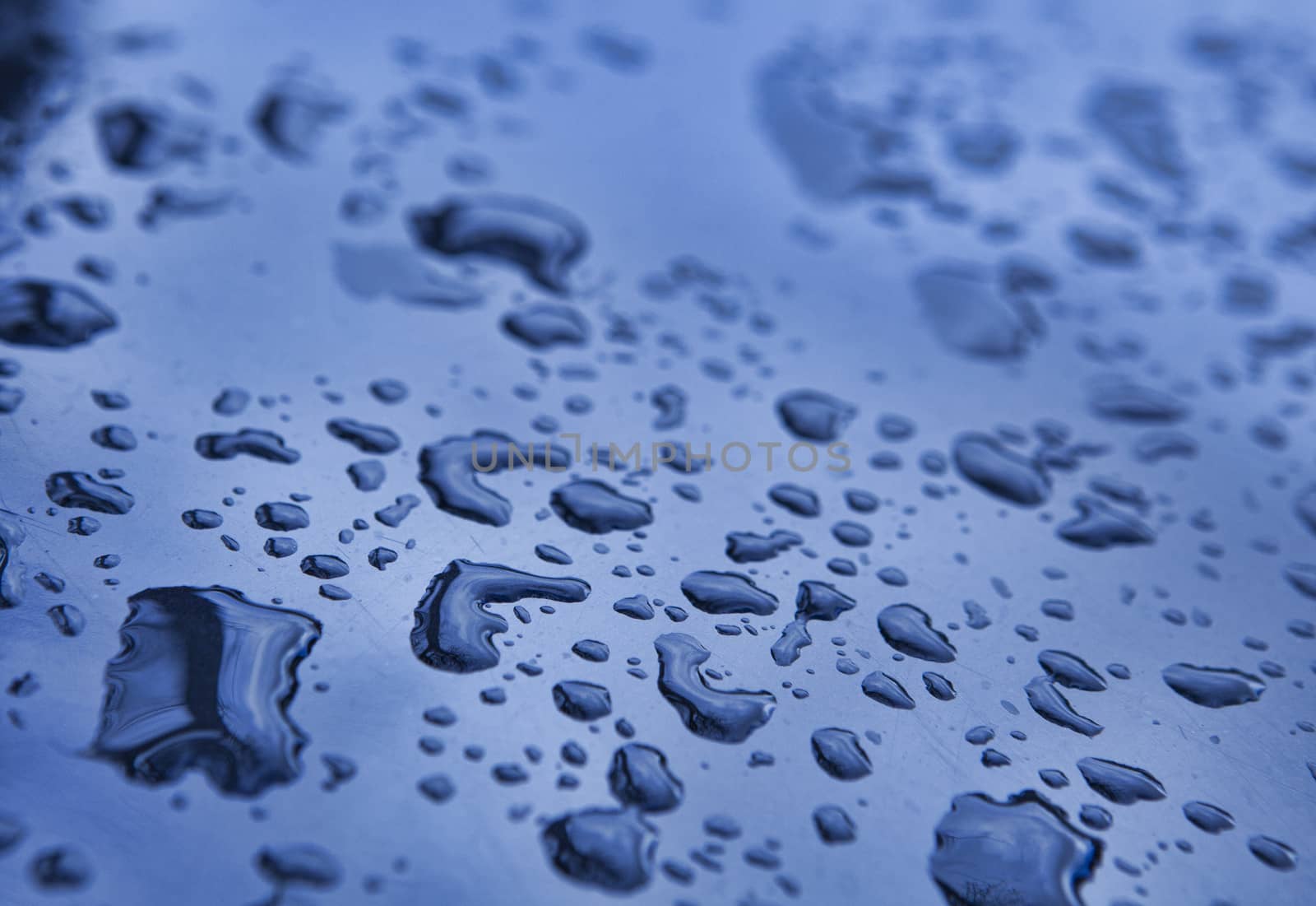 Drops of water on glass