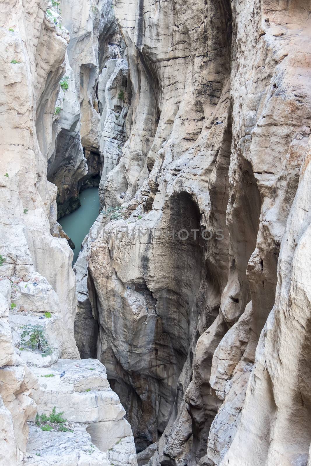 Rock formations in the river (Caminito del Rey, Málaga) by max8xam