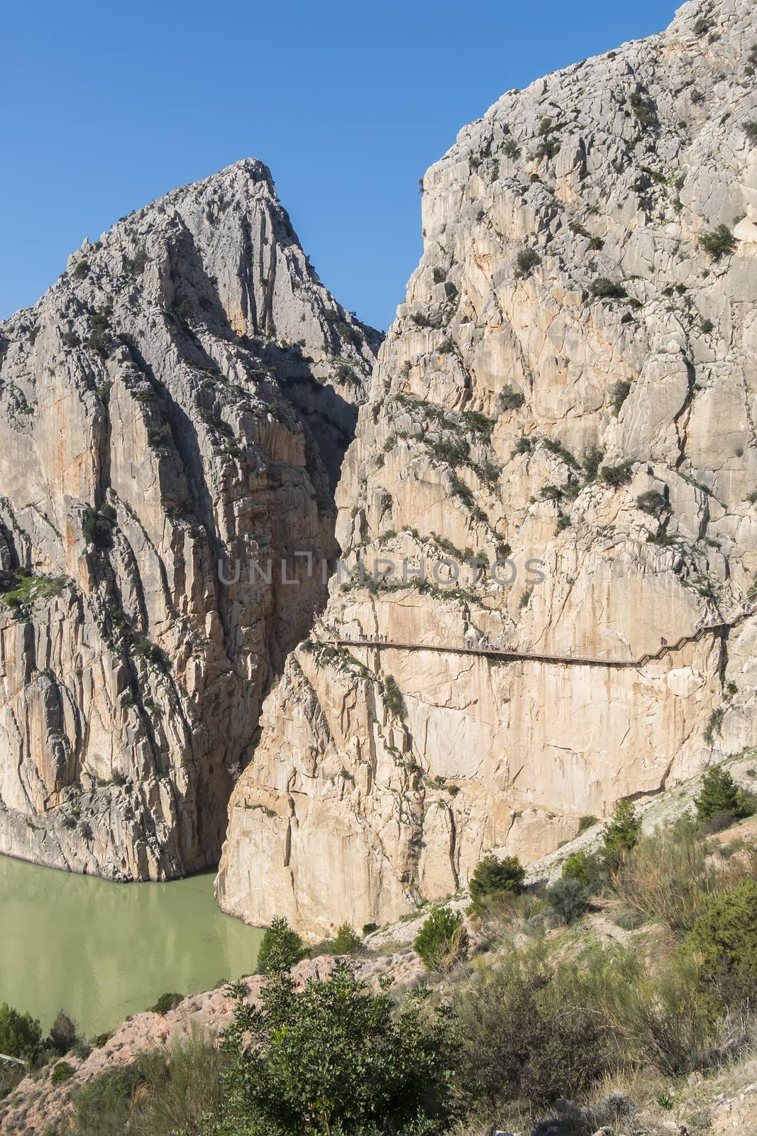  'El Caminito del Rey' (King's Little Path), World's Most Dangerous Footpath reopened in May 2015. Ardales (Malaga), Spain.