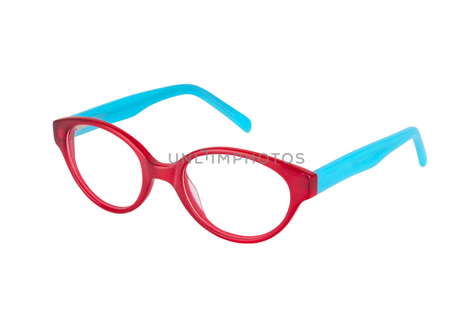 Red-blue glasses on white background by furzyk73