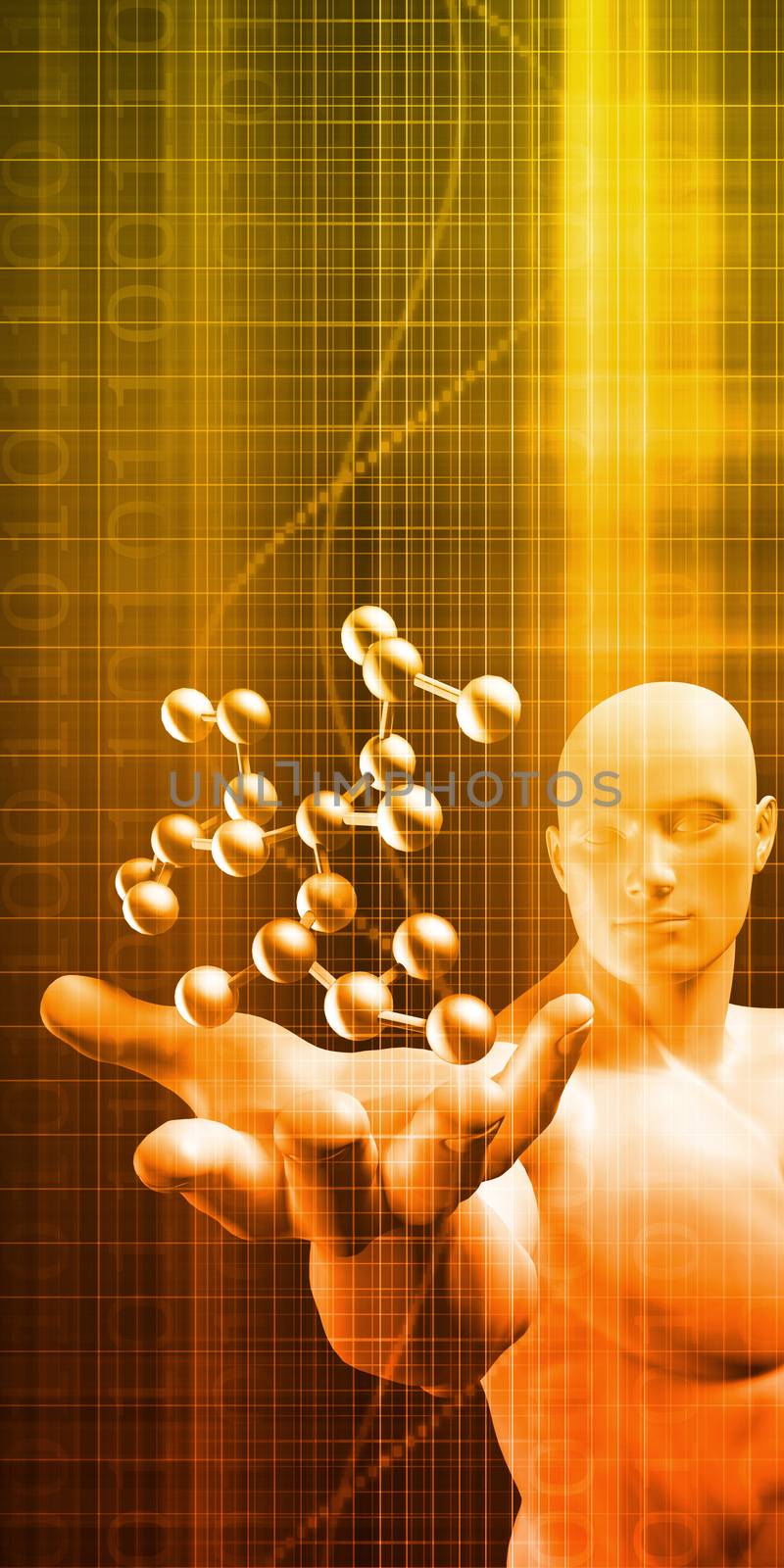 Medical Abstract Background of a Futuristic Science Art