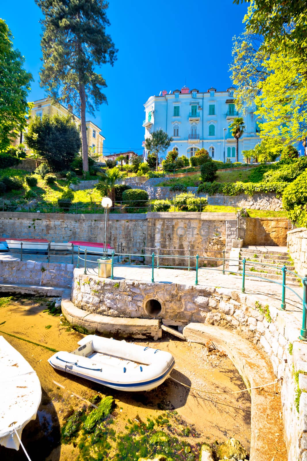 Lungomare famous waterfront walkway in Opatija view, Kvarner bay, Croatia