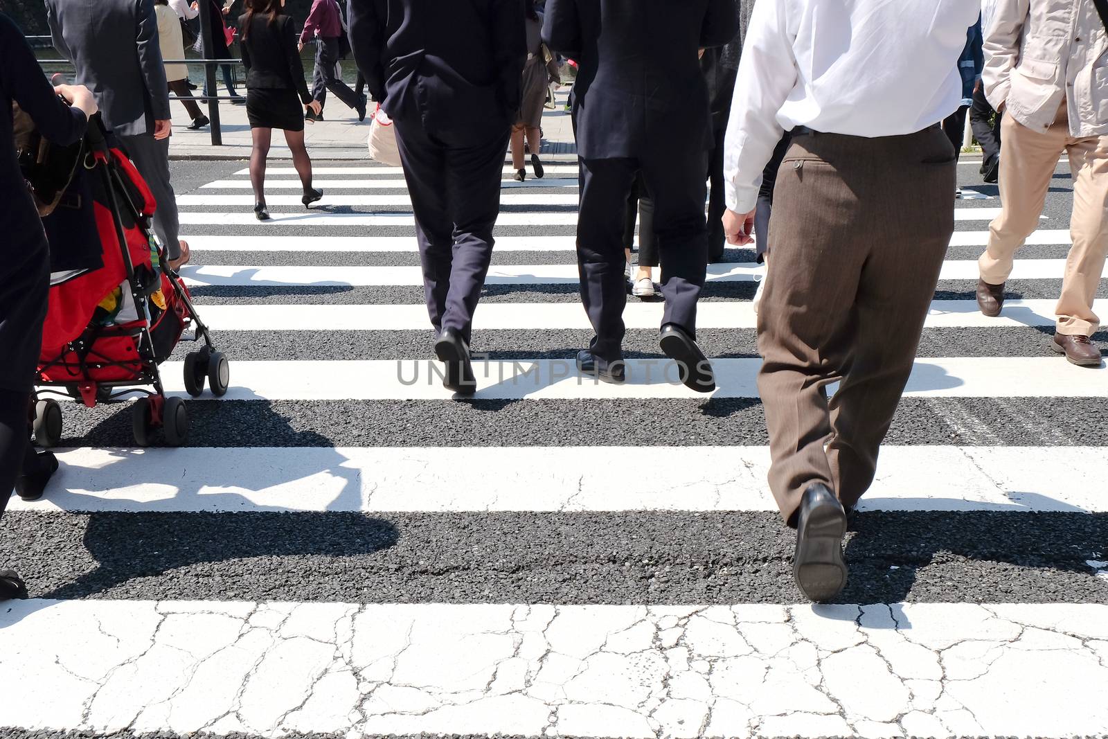 Pedestrians cross at Shibuya Crossing,Tokyo Japan