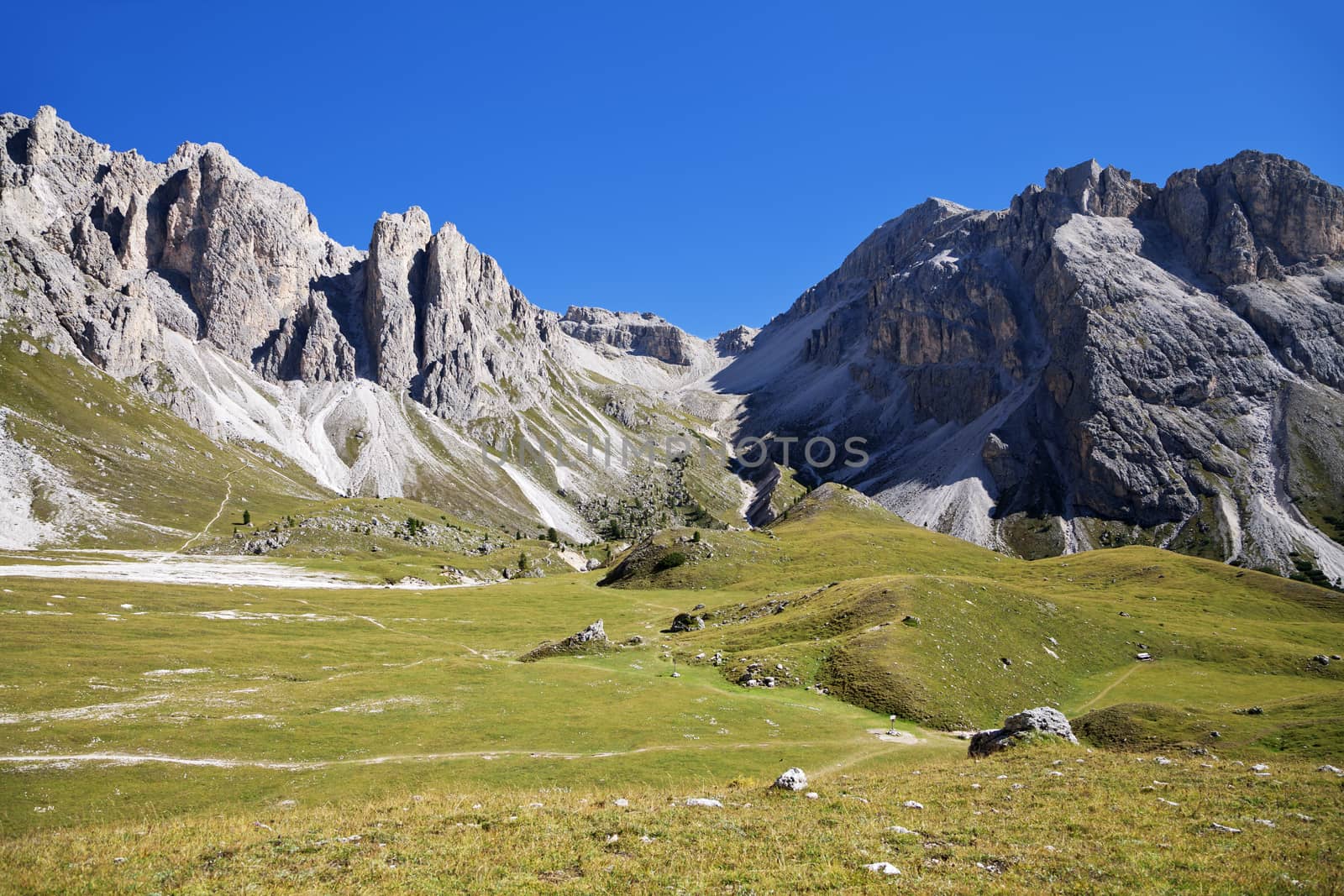 Mountain landscape on a sunny day, Dolomite Alps, Italy