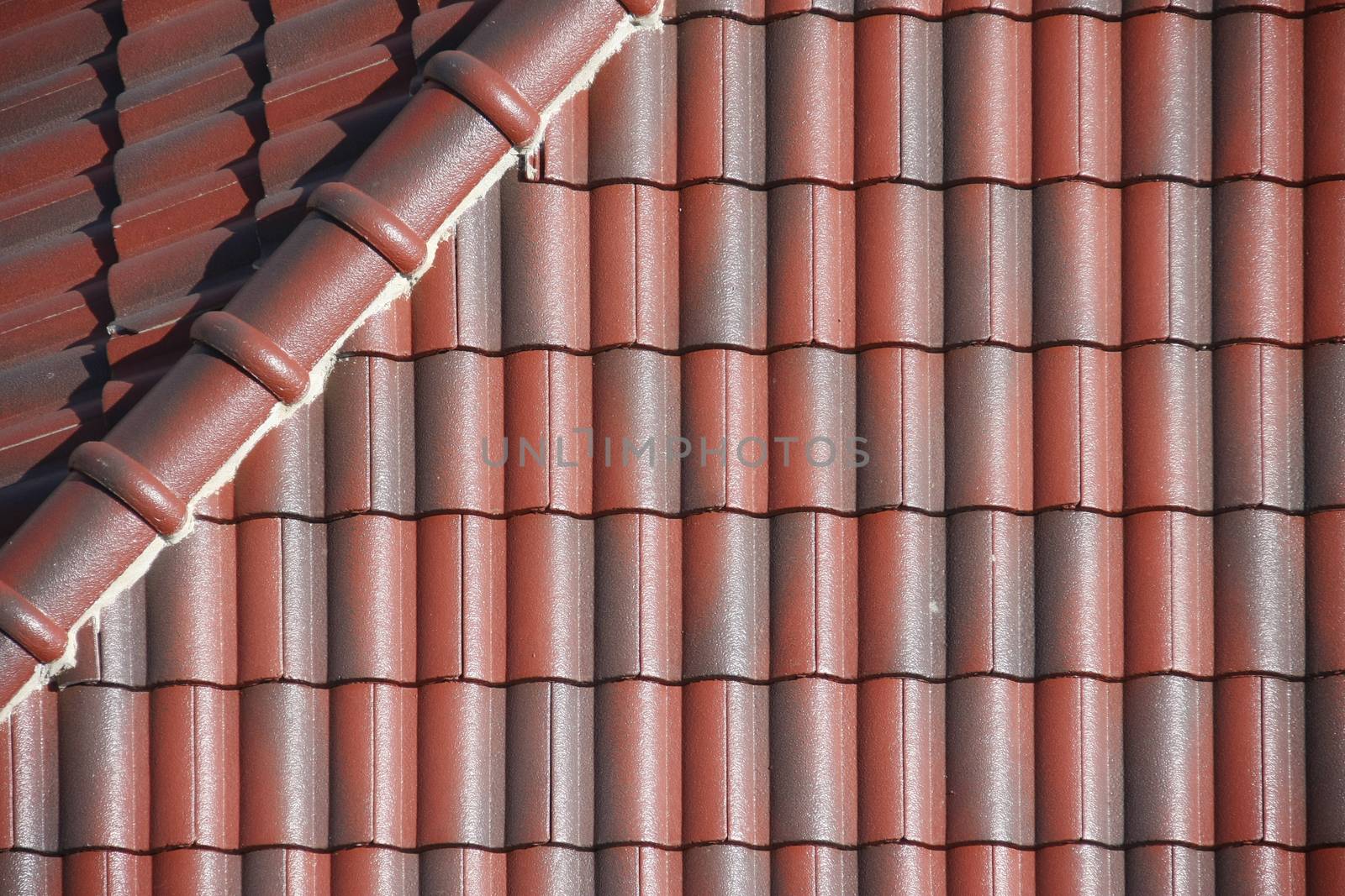 red-brown roof tiles strong was safety sunshine
 and rain