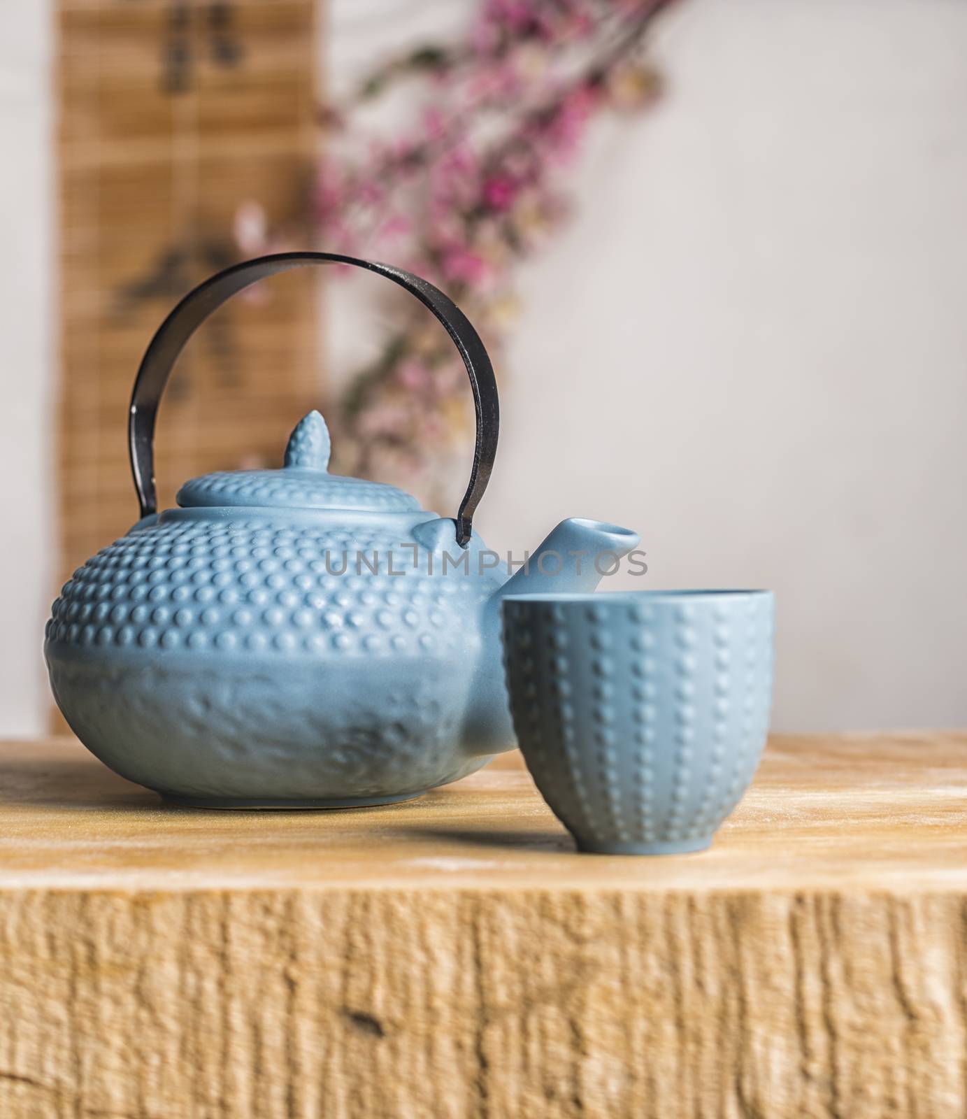 tea kettle and cup , asian style